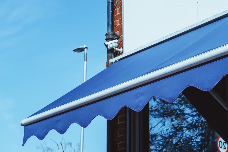 blue and brown wooden roof