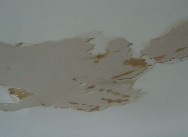 Ceiling sheetrock damaged in a Lafayette, CA home