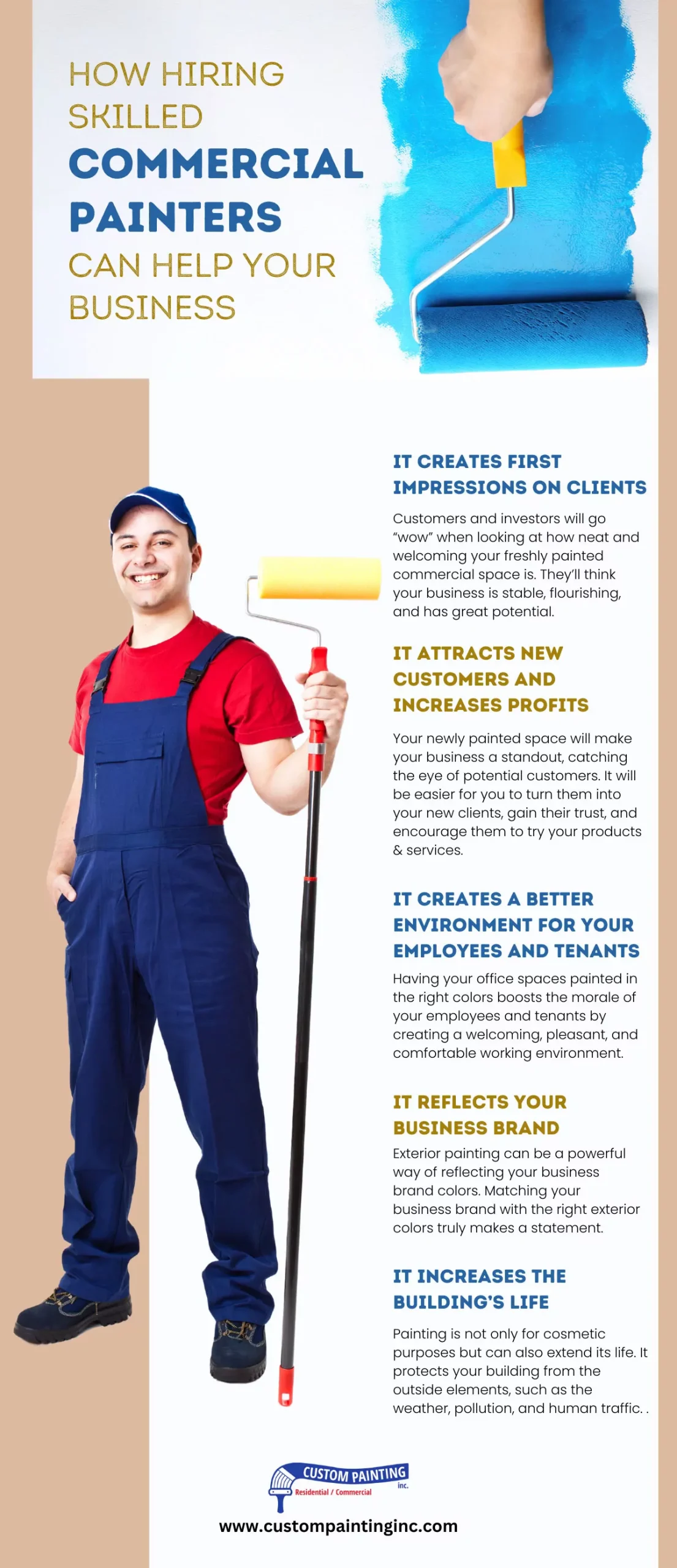 Infographic on How hiring skilled Pleasant Hill, CA commercial painters can help your business
