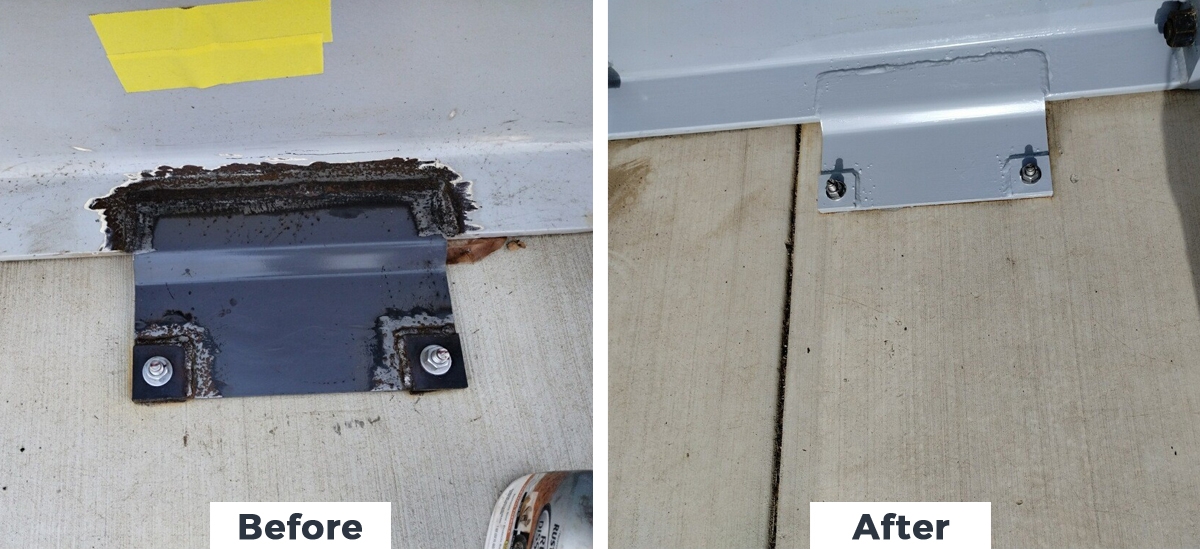 Painting Brackets in a Pleasant Hill, CA commercial building
